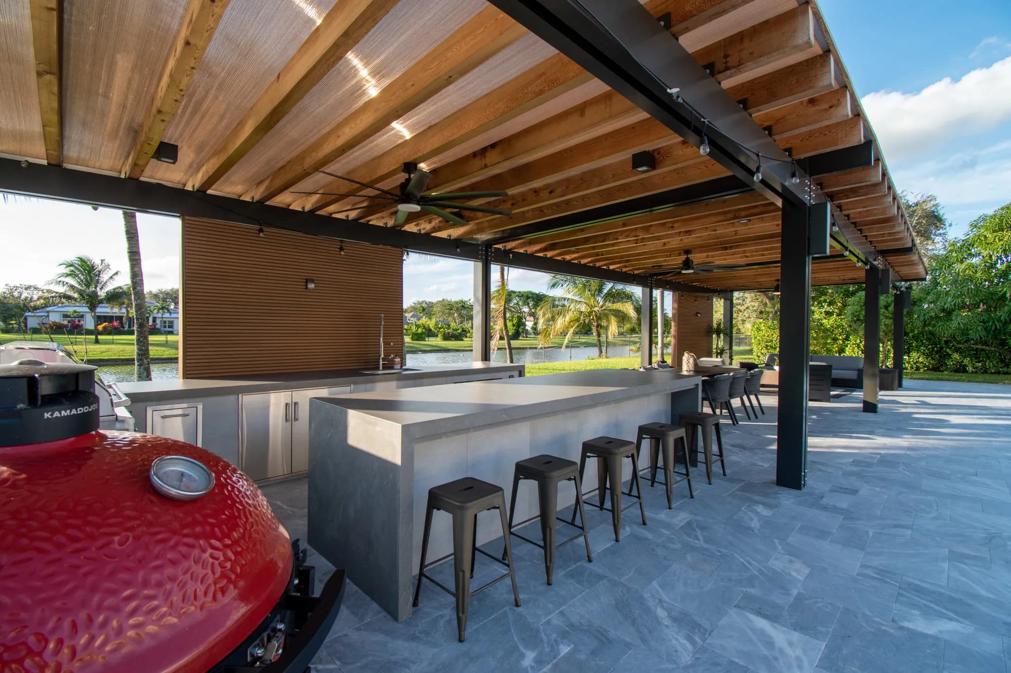 Waterfront outdoor kitchen