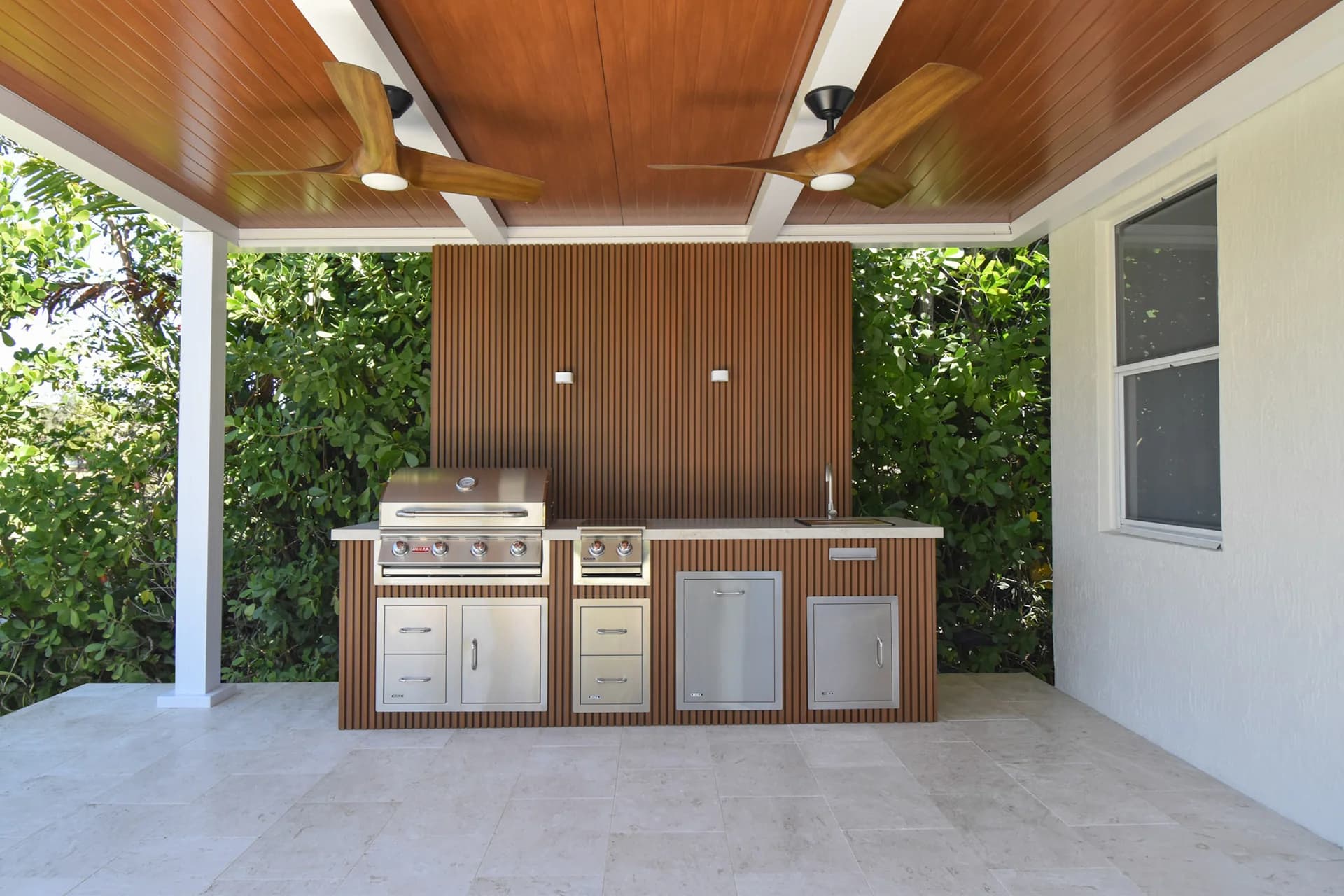 Covered summer kitchen
